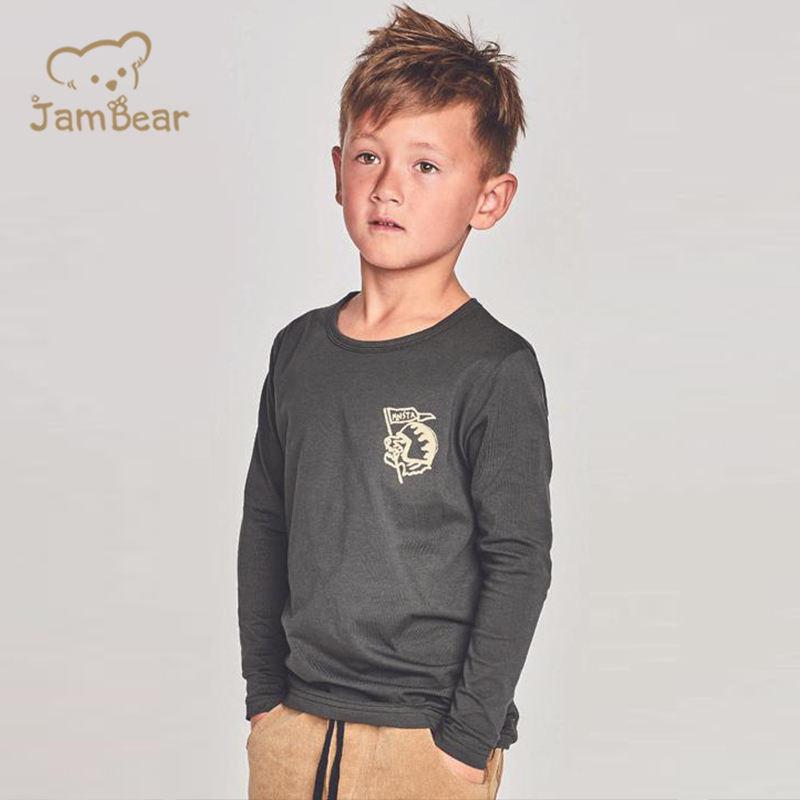 Sustainable print t shirts kids organic cotton long sleeve t shirt kids eco friendly kids t shirt cotton