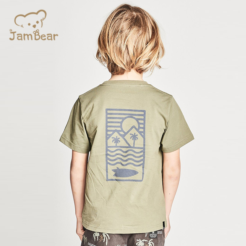 Print organic cotton kid t-shirt eco friendly t shirt for kids sustainable short sleeve t shirt for girls kids