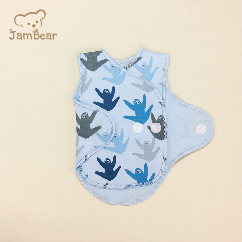 100% Organic cotton newborn NICU friendly wrap set eco friendly premature baby clothes sustainable premature baby incubator vest