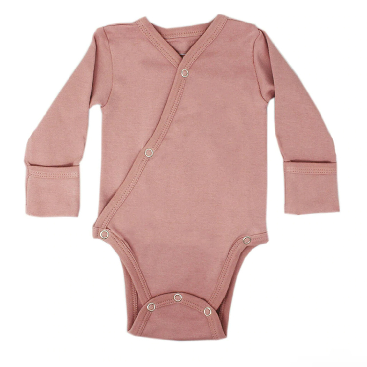 Organic Kimono Bodysuit sustainable infant onesie organic cotton baby bodysuit Long sleeve baby bodysuits
