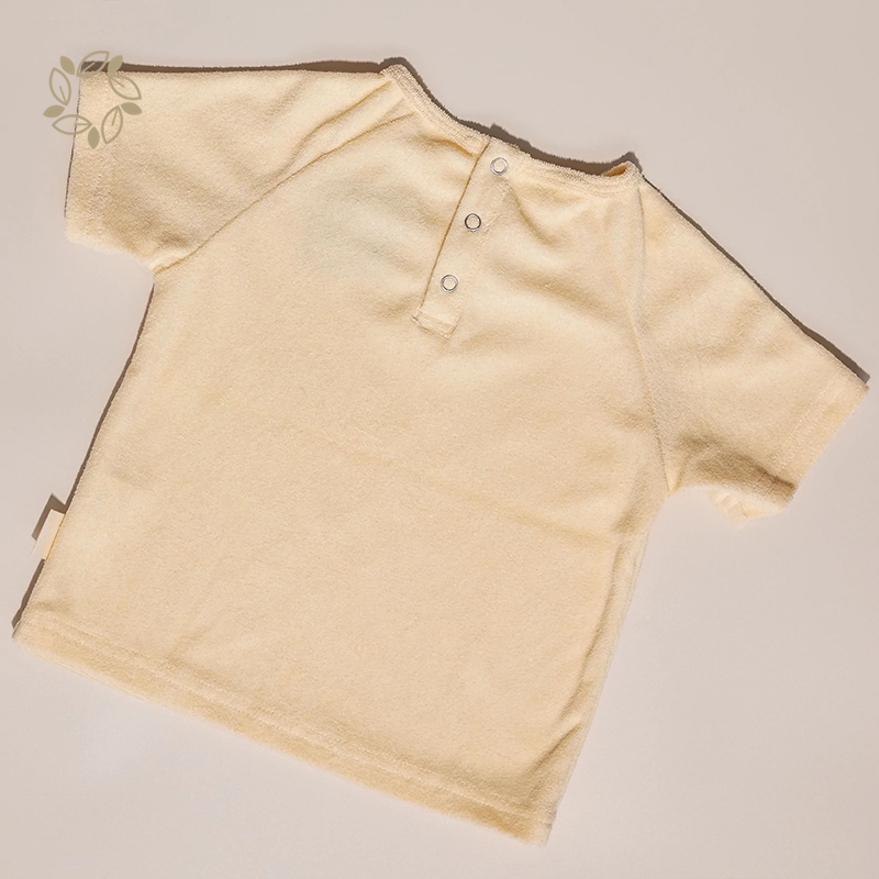Organic cotton toddler terry towelling shorts set eco friendly baby terry cloth top and shorts sustainable toddler biker shorts