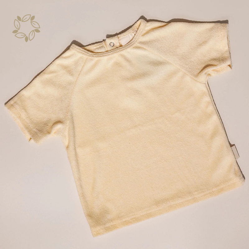 Organic cotton toddler terry towelling shorts set eco friendly baby terry cloth top and shorts sustainable toddler biker shorts