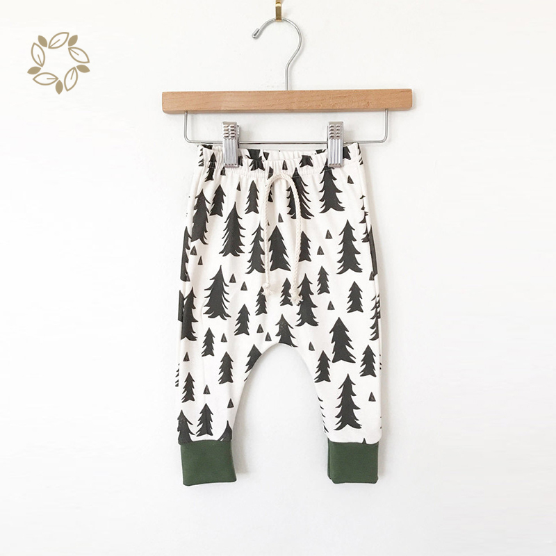 Sustainable organic cotton interlock baby pants GOTS eco friendly interlock baby joggers baby Harem Pants