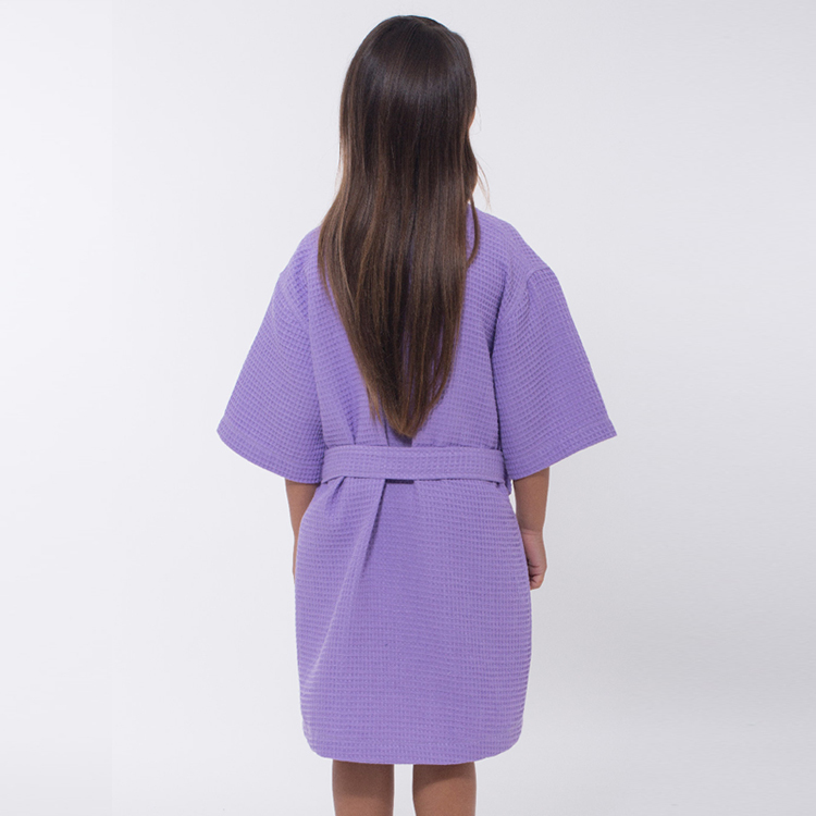 Waffle Kimono Kid's Robe Organic Cotton Cover-up for Kids Eco Friendly baby bathrobe Children Bath Robe