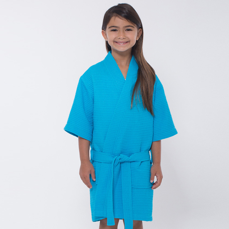 Organic kids Robe Organic Cotton Baby badponcho waffle Children Bath Robe Eco Friendly child bathrobe waffle kids robe
