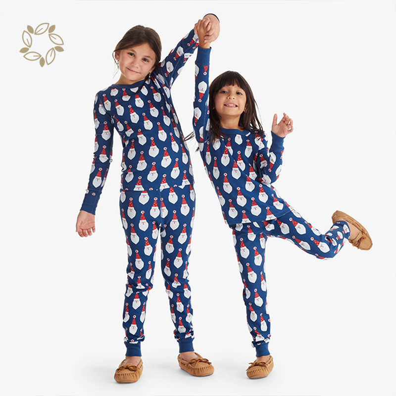 Eco friendly christmas matching family pajamas bamboo cotton holidays matching family pajamas sustainable matching family pajama