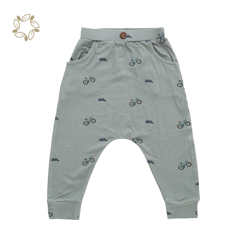 Organic bamboo baby broek eco friendly newborn broek trousers sustainable baby Harem Pants baby broek newborn pants
