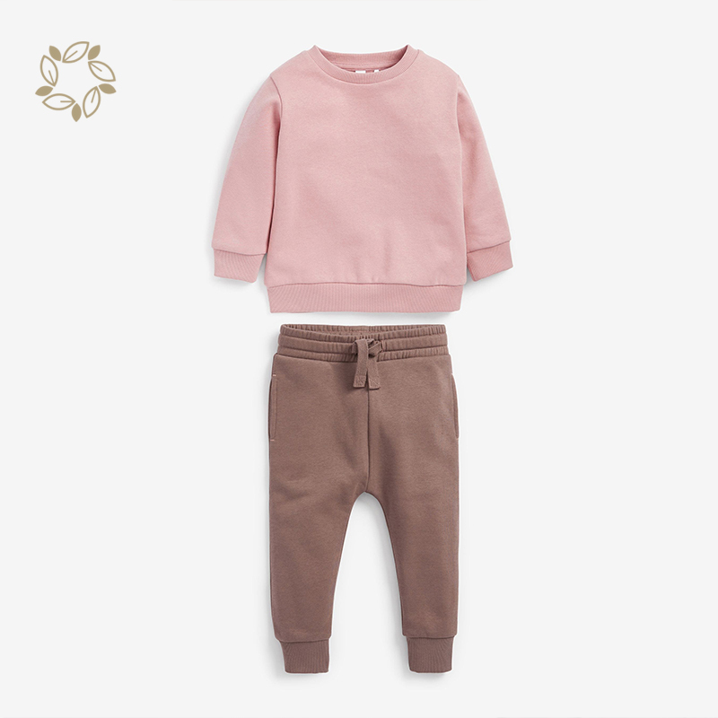 Bamboo cotton jersey sweatshirt and jogger set for baby eco friendly boys clothing sets sustainable toddler clothes set