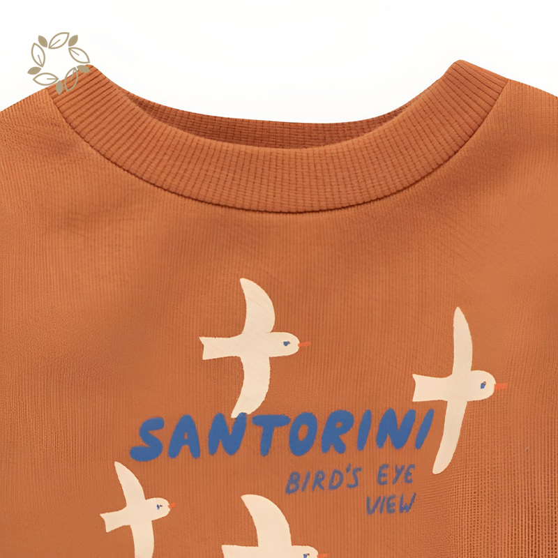 100% organic cotton terry baby sweatshirt eco friendly crew neck toddler jumper sustainable toddler crewneck sweatshirt