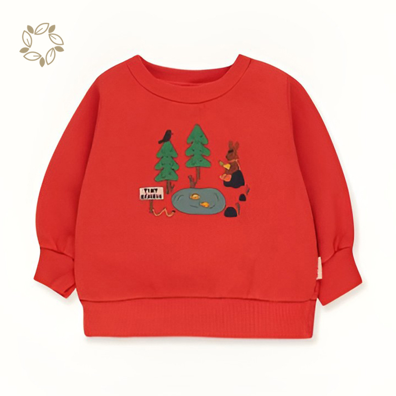 100% organic cotton terry baby sweatshirt eco friendly crew neck toddler jumper sustainable toddler crewneck sweatshirt