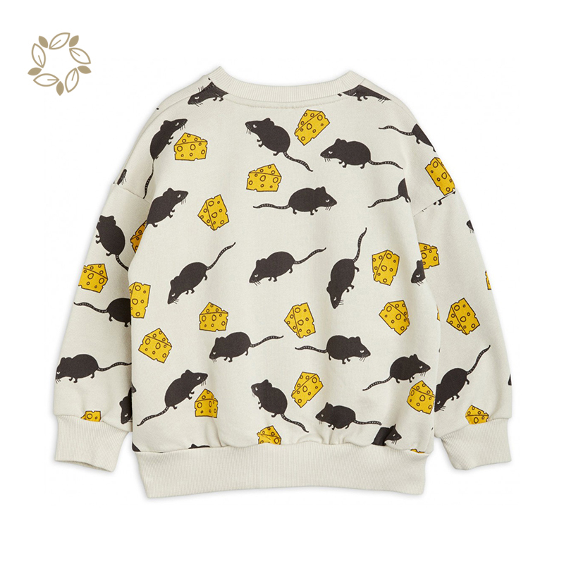 100% organic cotton crewneck sustainable fernch terry baby sweatshirt eco friendly toddler pullover crewneck