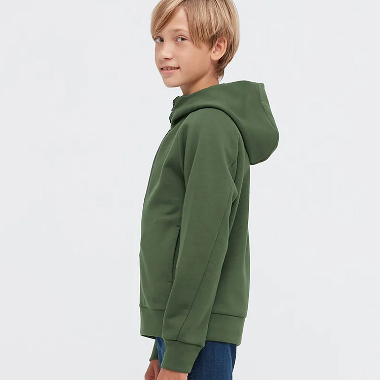 Children' Full Zip Hoodie Eco-friendly Kids cardigan with hoodie Organic cotton Hooded Sweatshirt Jacket