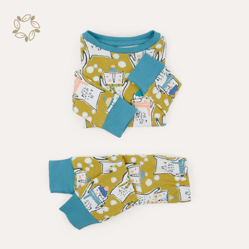 Organic cotton toddler boys sleepwear sustainable enfant pyjama eco friendly jersey toddler sleepsuit