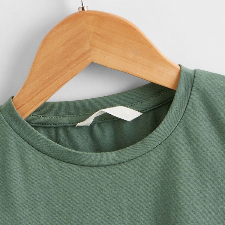 Eco-friendly kids clothing set Boys Drop Shoulder Solid Top & Track Shorts Set Organic cotton Boys t shirt and shorts
