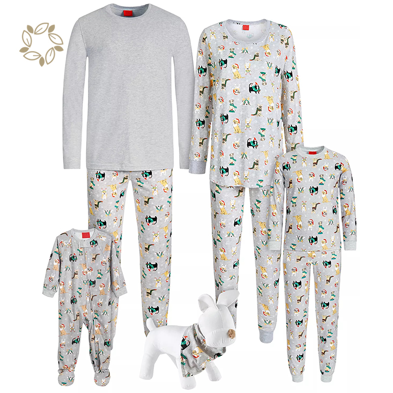 Family matching pyjamas dog pyjamas sustainable dog and me outfits eco friendly christmas matching family pajamas