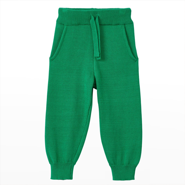 Kid's Organic Cotton Knit Joggers Eco-friendly boys' bottoms Organic Cotton children pants Sustainable joggers with pockets