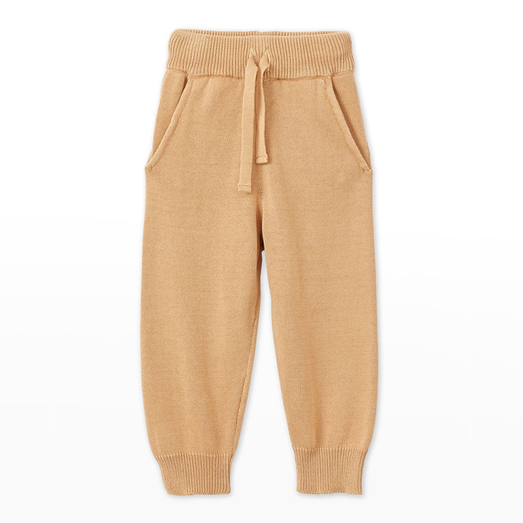 Kid's Organic Cotton Knit Joggers Eco-friendly boys' bottoms Organic Cotton children pants Sustainable joggers with pockets