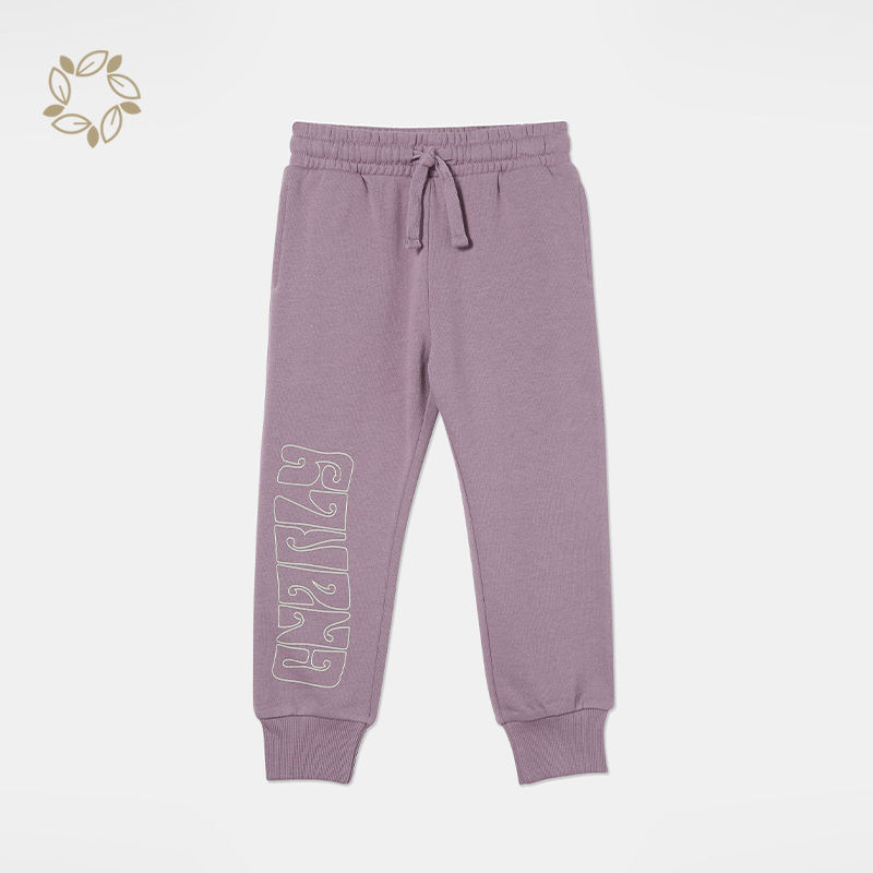 Sustainable kids jogger printed organic bamboo child fleece sweatpants eco friendly fleece jogger for boys