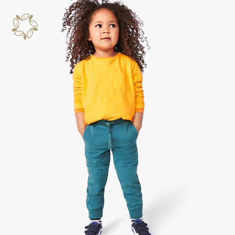 Organic cotton kids jogger sustainable children sweat pants eco friendly girl kids jogger pants