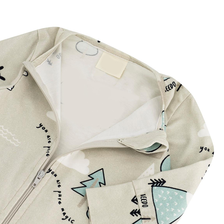 Organic cotton newborn zip romper Long Sleeve baby footie toddler girl clothes baby romper eco-friendly newborn sleepsuit