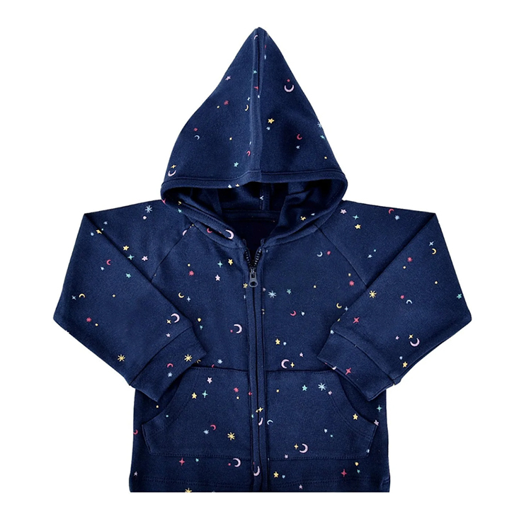 Organic baby Zip cardigan hoodies organic cotton baby hooded sweatshirt Eco-friendly toddler sweater