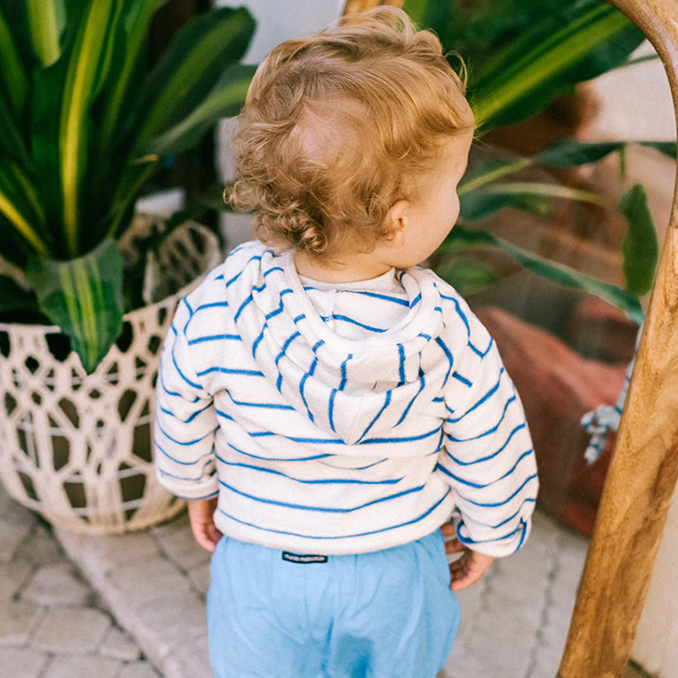 Kids Sweater Hoodie soft striped terry Pullover with hood organic cotton hooded sweatshirt Eco friendly Kids hoodie