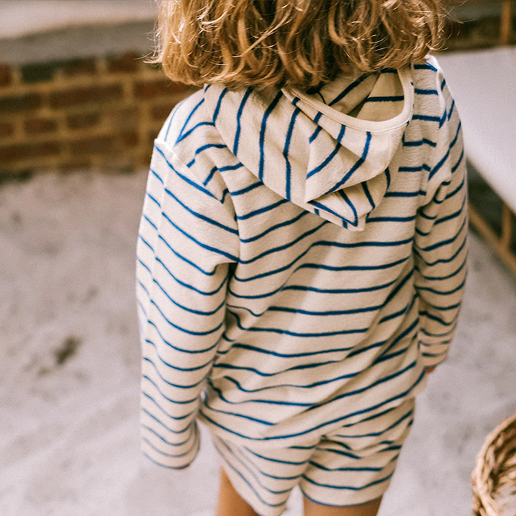 Kids Sweater Hoodie soft striped terry Pullover with hood organic cotton hooded sweatshirt Eco friendly Kids hoodie