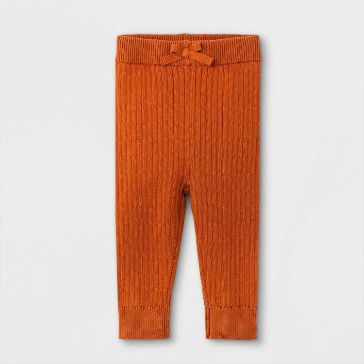 Baby Rib Knit Sweater Leggings Eco-friendly Toddler Joggers Soft organic cotton Baby Jogger Pants