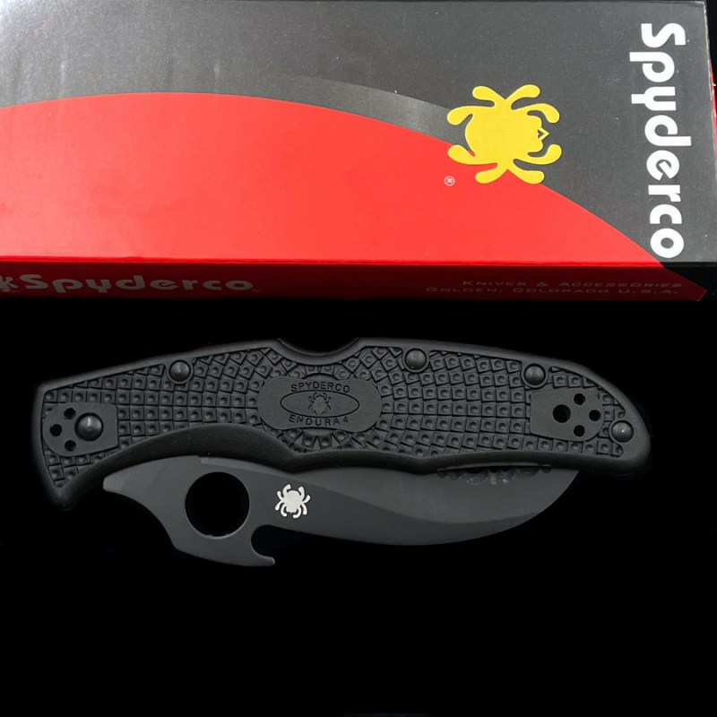WHOLESALE !! SHIP FROM CHINA !! SPYDERCO C10 C12 lock back serrated VG-10 Steel Blade G10 Tactical Rescue Folding Pocket Knife Edc