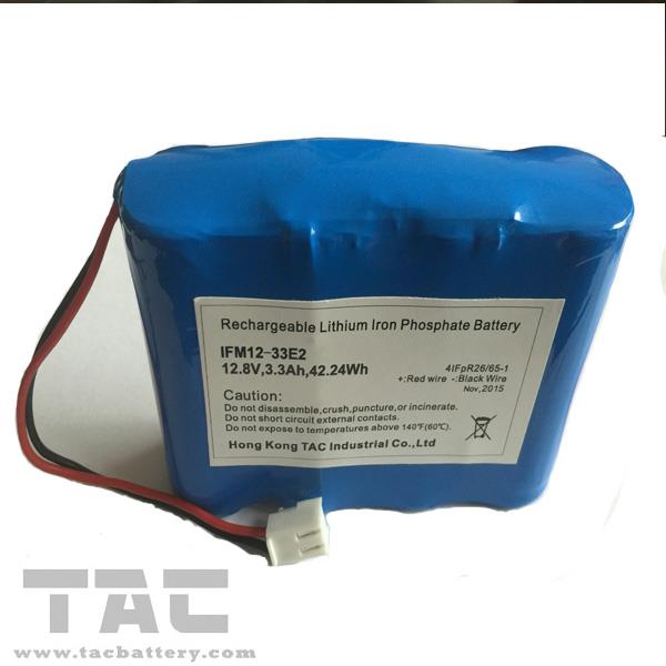 LiFePO4 battery pack IFR26650 4S1P 12.8V 2300mAh For Solar Light