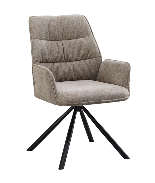 Brown Swivel Chair with Armrest