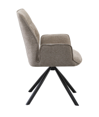 Brown Swivel Chair with Armrest