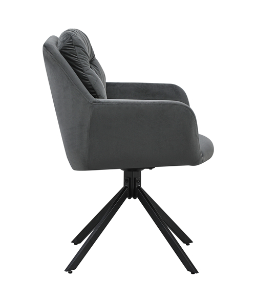 Grey Swivel Chair with Arm
