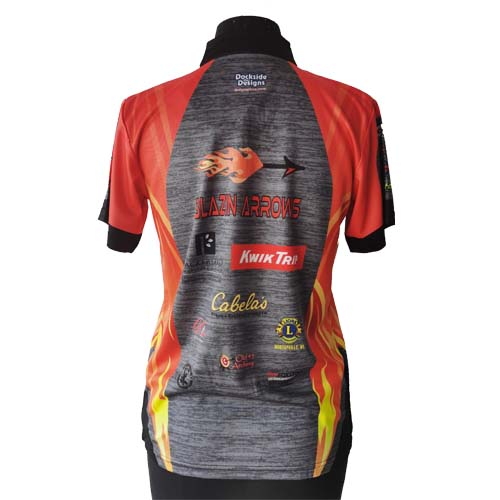 Customized mens polyester sublimation stand collar t-shirt polo with half zipper