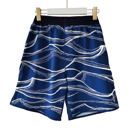 100% polyester mens and ladies woven board shorts with custom design