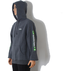 Custom good quality mens heavy weight fleece hoodies with screen printing logo