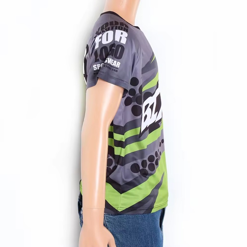 Custom Fully Sublimation Men T-Shirts Low MOQ 100% Polyester Unisex Short Sleeve Recycled
