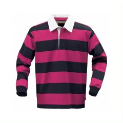 Customized Rugby lifestyle Polo - horizontal striped Rugby polo shirt on sale in Bizarre Sports.