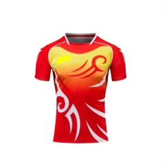 Sublimation T-shirts | customized OEM Breathable full sublimation rugby t-shirts short sleeve 100% polyester mesh