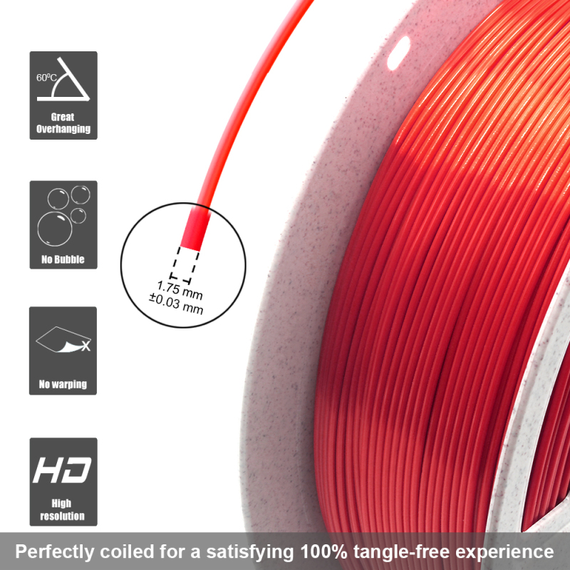 Silk PLA Filament 1.75 mm (+/-0.03 mm) 2.2 lbs (1 kg), Silky Shiny Shine