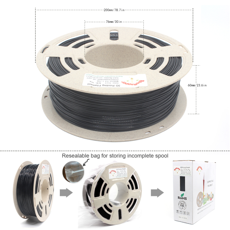 ABS Filament High Impact Resistance 1.75 mm (+/- 0.03 mm) 1kg