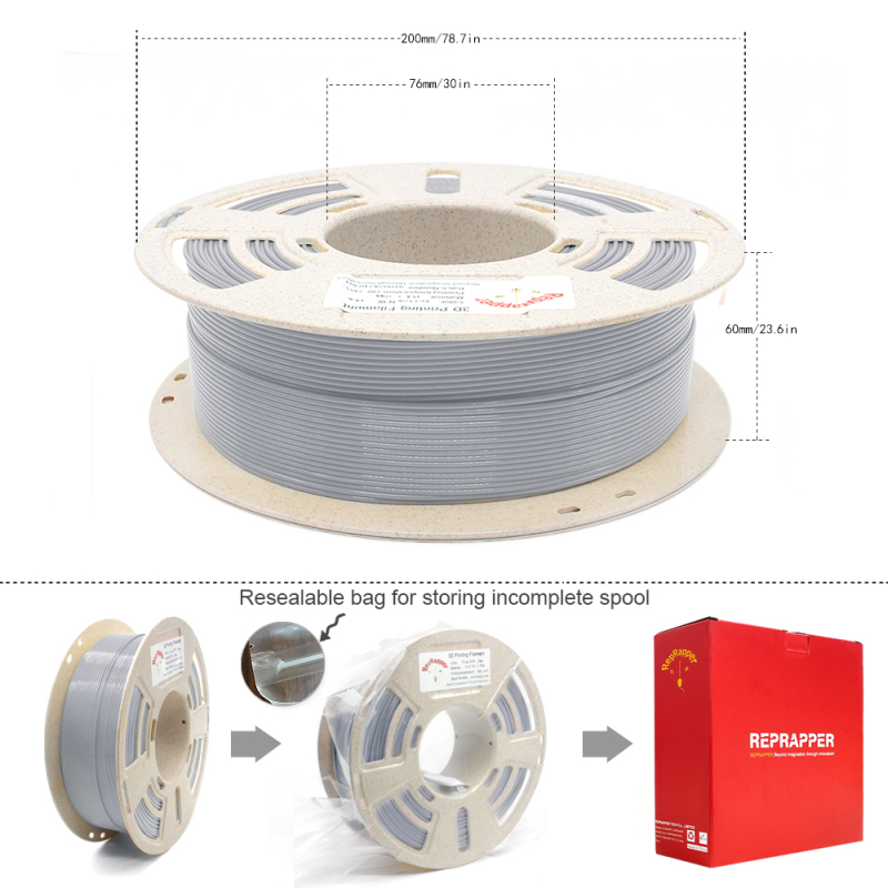 PVB Filament 1.75mm  (2.2 lbs) 1kg, IPA Alcohol Polishable