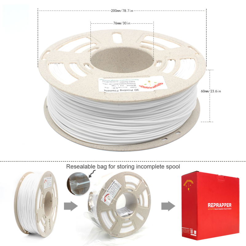 TPU Filament 1.75mm (± 0.03mm) 2.2lb (1kg), flexible filament