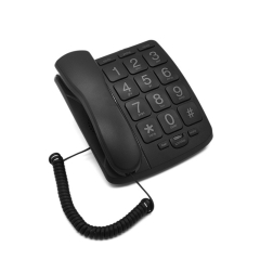 Téléphone filaire à gros boutons prix usine pour les personnes âgées à faible vision avec fonction de montage mural de contrôle du volume de la sonnerie du haut-parleur (PA023)
