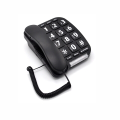 Amazon Hot Selling Big Button Telephone for Elderly Seniors and Fixed Landline Phone with Visual LED Ringer and Music on Hold (PA014)