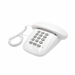 Telefone retrô com fio de linha única com botões de discagem básicos e telefone com fio antiquado com função de rediscagem (PA011)