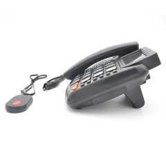 Teléfono de emergencia SOS con cable para personas mayores con control remoto para llamadas de emergencia y teléfono con altavoz amplificado con botones grandes (S003)