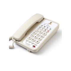 Teléfono analógico con cable para habitación de Hotel de 5 estrellas, superventas, con logotipo personalizado y 8 grupos, botones de memoria de un toque (PA046)
