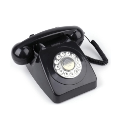 プッシュボタンリダイヤル付きアメリカンスタイルのアンティーク電話と機械式着メロ付きのユニークなロイヤルビクトリアレトロ電話（PA188）