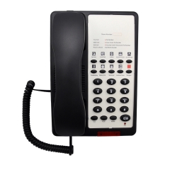 Téléphone d'hôtel de chambre d'hôtel de haute qualité avec 10 groupes de mémoires à une touche et appel haut-parleur en attente via PABX (PA043)